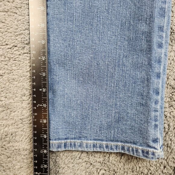 Tommy Hilfiger Bootcut Jeans Women's Size 8 Blue Mid Rise Y2K Relaxed Fit Cotton - Picture 6 of 10
